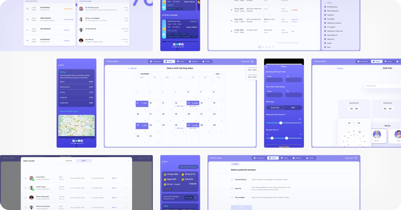 applications screens