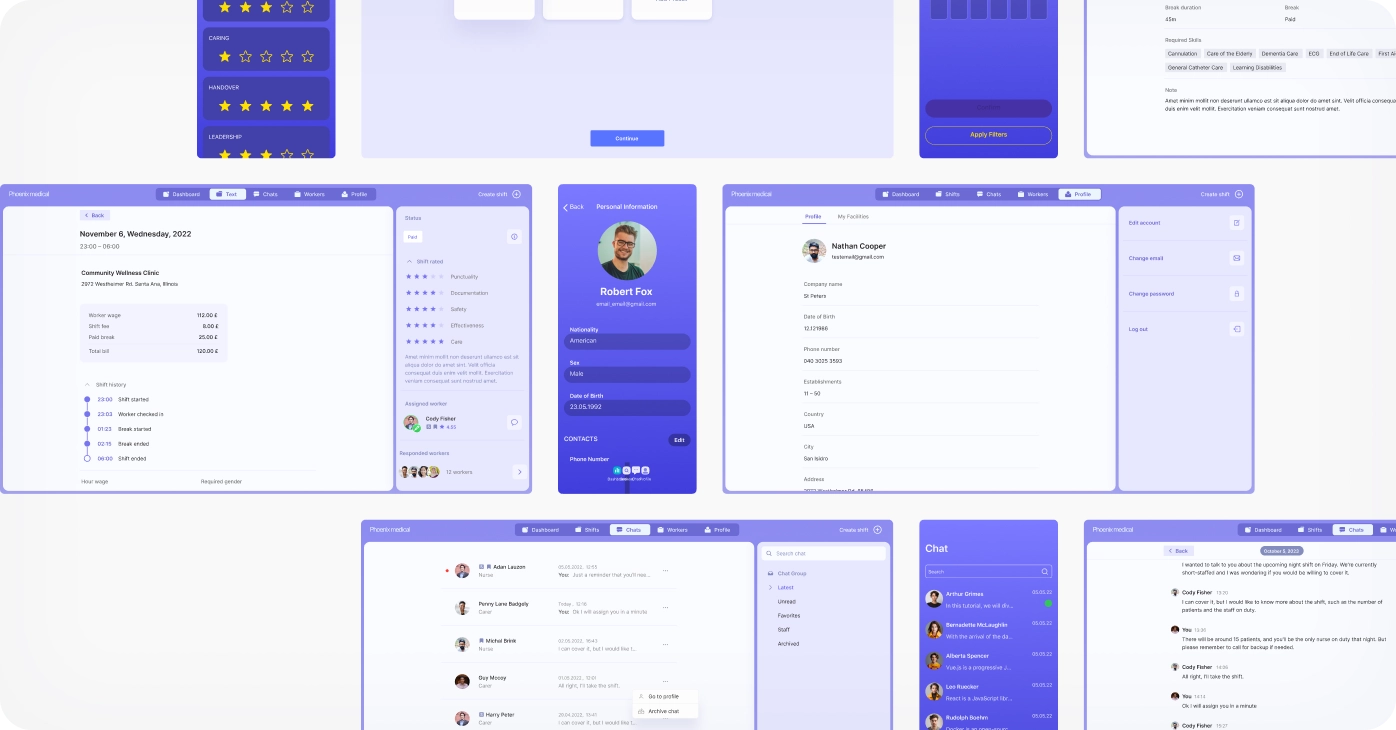 applications screens